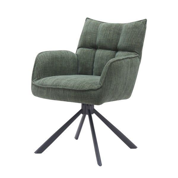 Žalios spalvos iš audinio valgomojo kėdžių komplektas 2 vnt. Marilla – Unique Furniture
