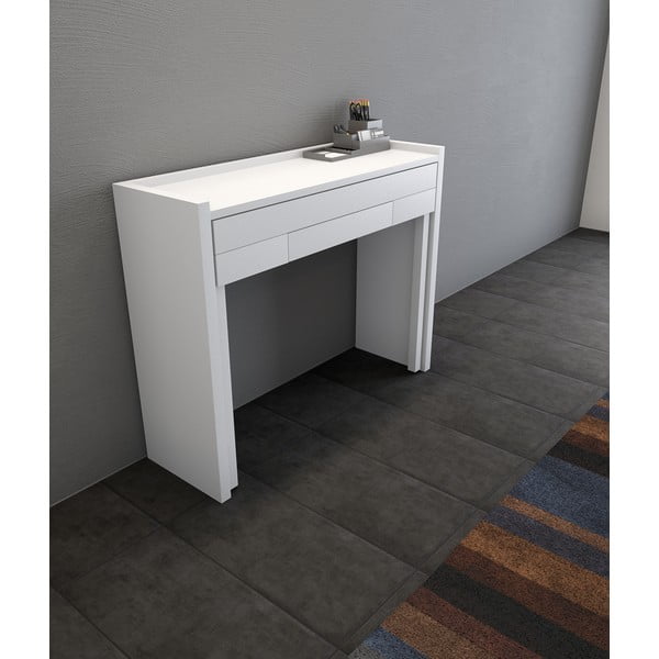 Baltas ištraukiamas stalas Woodman 16 Mel-image-4