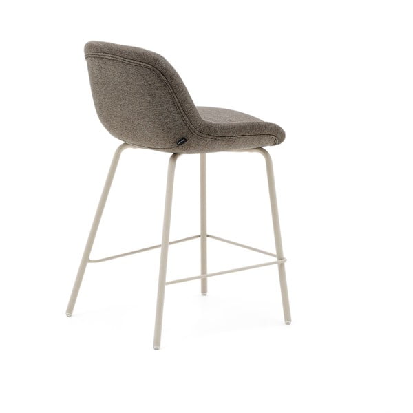 Pilkai smėlinės spalvos baro taburetė (sėdynės aukštis 65 cm) Aimin – Kave Home-image-4