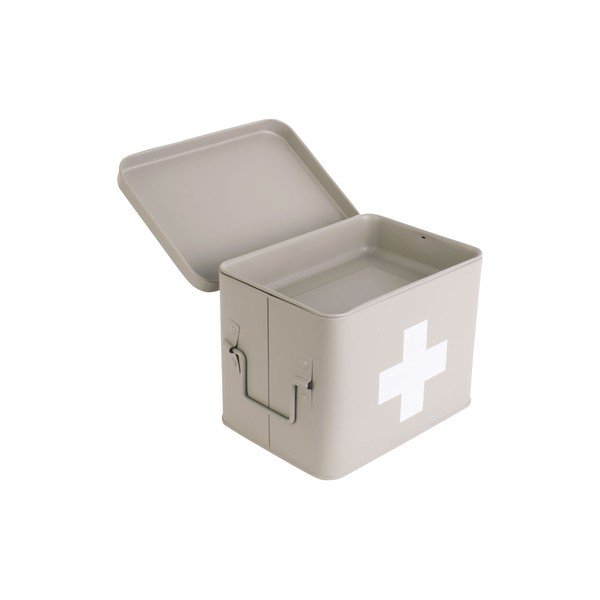 Smėlio spalvos metalinis pirmosios pagalbos rinkinys PT LIVING Medicine, plotis 21,5 cm-image-2