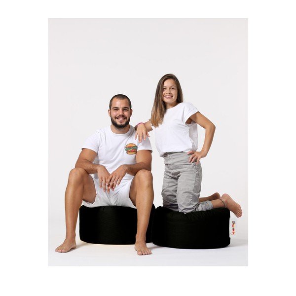 Sodo pufas juodos spalvos Round – Floriane Garden-image-4