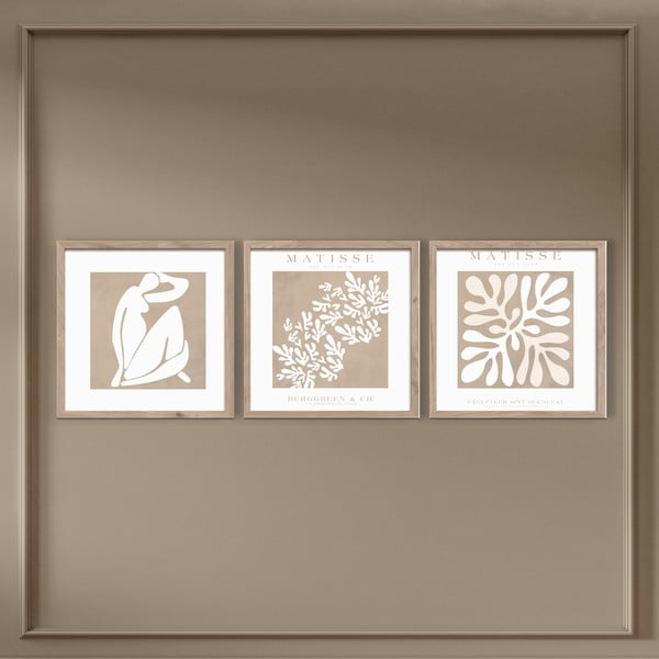 Paveikslai 3 vnt. 30x30 cm Matisse – Styler-image-3