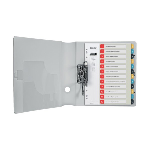 Plastmasinė rodyklė su 12 etikečių Leitz, A4-image-2