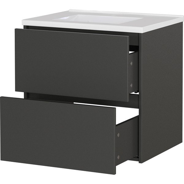 Antracito spalvos matinis pakabinama spintelė po kriaukle 61x61 cm Bodera – Germania-image-3