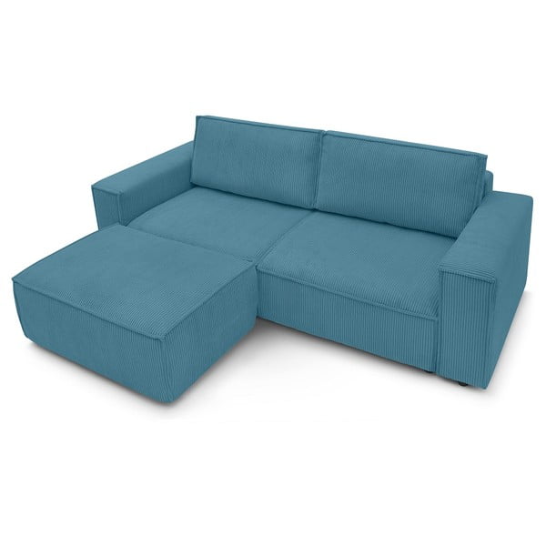 Iš kordinio velveto sulankstoma sofa turkio spalvos 245 cm Nihad – Bobochic Paris-image-4