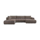Taupe spalvos sulankstoma/su sandėliavimo vieta kampinė sofa (su kairiuoju kampu/„U“ formos) Fuji – Bobochic Paris