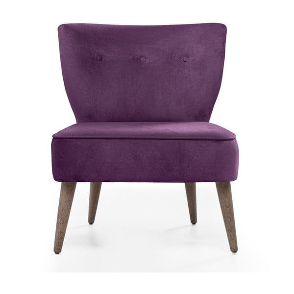Violetinės spalvos minkštas fotelis Balcab Home Molly
