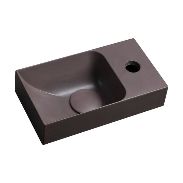 Iš betono maža kriauklė tamsiai rudos spalvos 31x17 cm Piccolino – Sapho