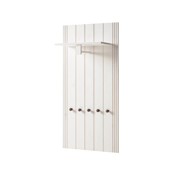 Baltos spalvos iš pušies masyvo koridoriaus baldas 60x120x25 cm Anita – Støraa-image-3