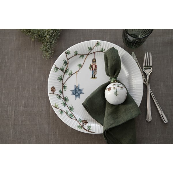 Iš porceliano  lėkštė baltos spalvos su Kalėdų motyvu ø 27 cm Hammershøi Christmas – Kähler Design-image-1
