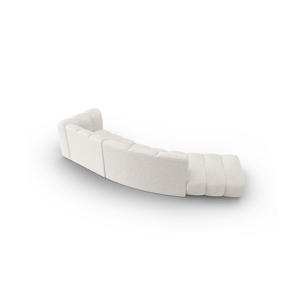 Kampinė sofa baltos spalvos (su kairiuoju kampu) Lupine – Micadoni Home-image-4