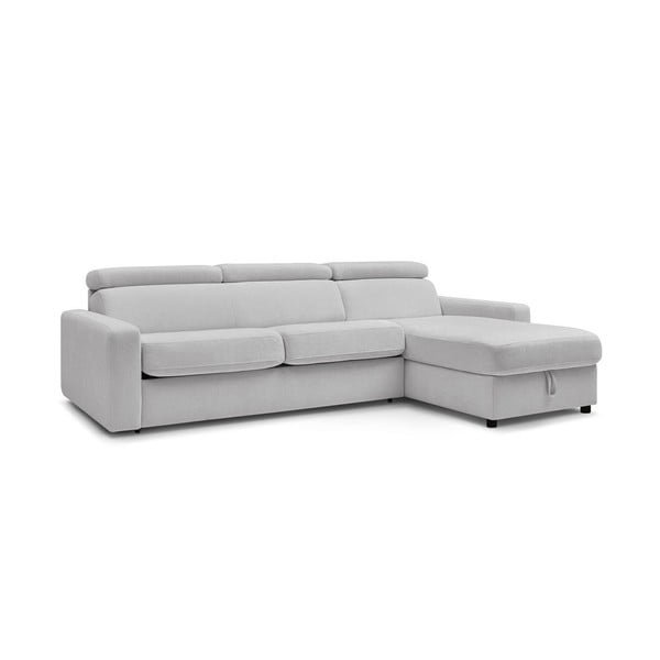 Sulankstoma kampinė sofa šviesiai pilkos spalvos (kintama) Monaco – Bobochic Paris-image-4