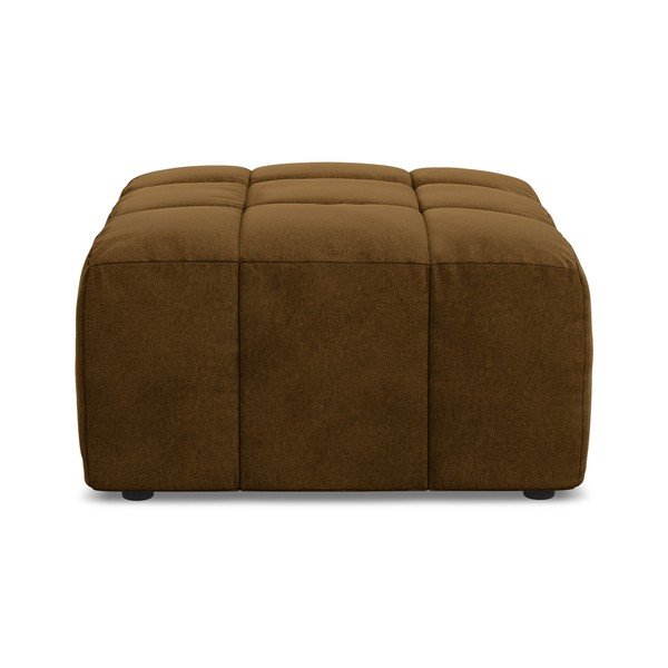 Garstyčių spalvos taburetė iš velveto Aloha – Makamii