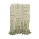 Žalios spalvos iš medvilnės mišinio antklodė ir pledas 130x155 cm Velva – Bloomingville