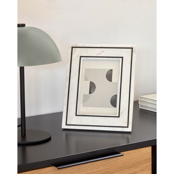 Baltos spalvos iš akmens pastatomas rėmas 20x25 cm Vittoria – Kave Home-image-1