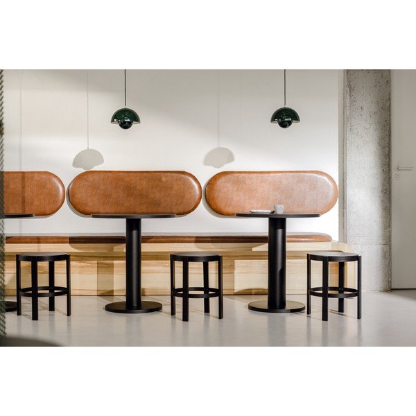 Apvalios formos valgomojo stalas su ąžuolo dekoro stalviršiu ø 80 cm Sool – noo.ma-image-1