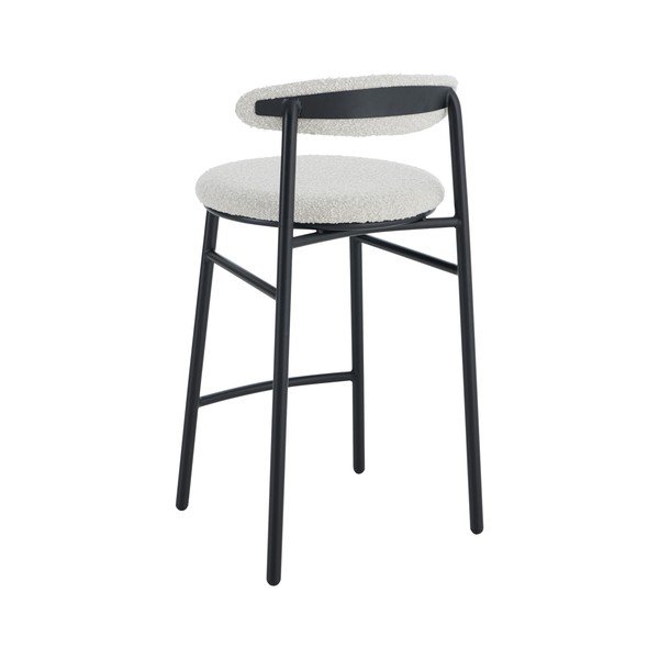 Kreminės spalvos iš audinio baro taburetė (sėdynės aukštis 67 cm) Bloggny – Ellos Home-image-4
