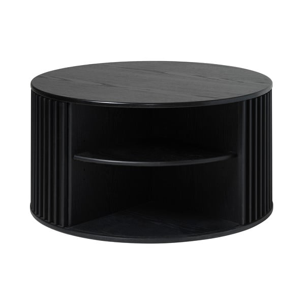 Juodas apvalus kavos staliukas ø 85 cm Siena - Unique Furniture-image-4