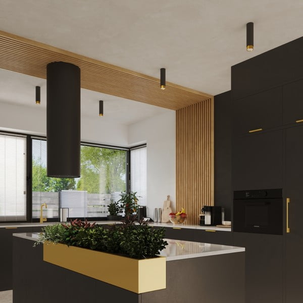 Lubinis šviestuvas juodos spalvos/auksinės spalvos Crown – Sollux-image-4