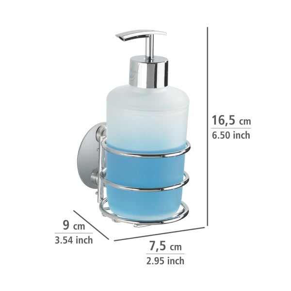 Klijuojamas iš nerūdijančio plieno vonios reikmenų rinkinys pilkos spalvos Turbo-Loc – Wenko-image-3