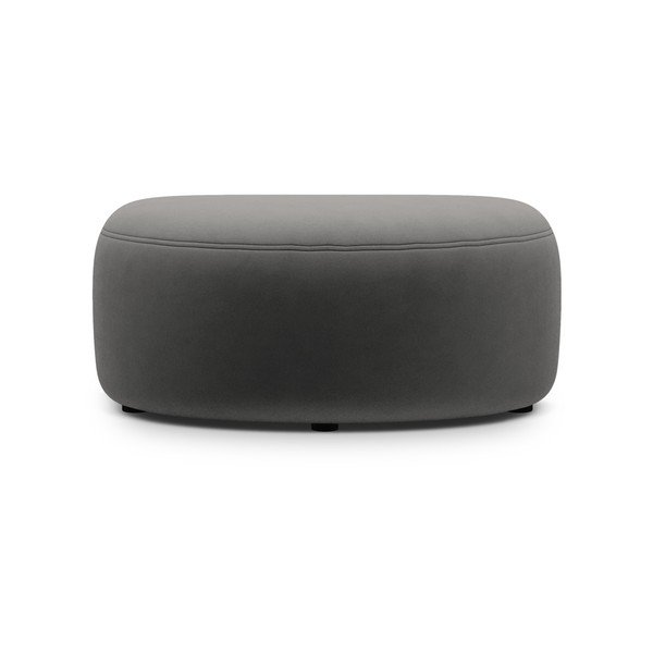 Tamsiai pilkos spalvos taburetė iš velveto Kate – Micadoni -image-1