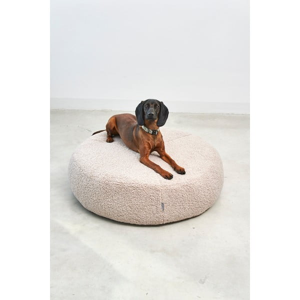 Iš boucle augintinio guolis smėlio spalvos šuniui ø 90 cm Senso Pouffe Greige M/L – MiaCara-image-2