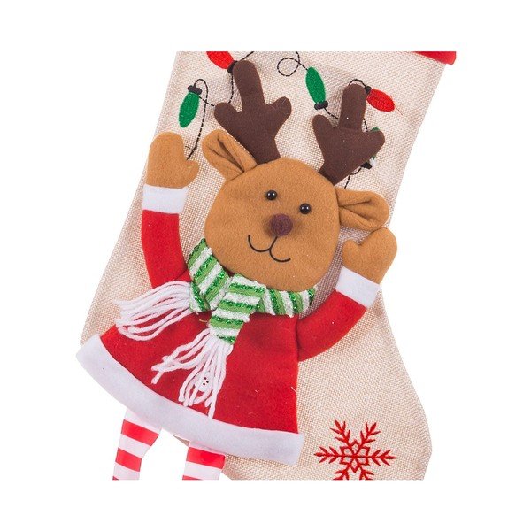 Iš tekstilės Kalėdinės kojinės Reindeer – Casa Selección-image-1