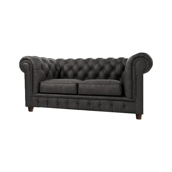 Antracito spalvos aksomo sofa 178 cm Cambridge - Ropez