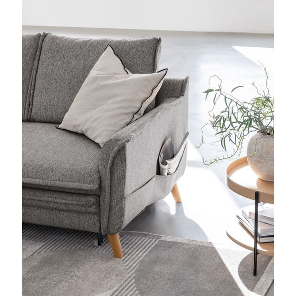 Sulankstoma kampinė sofa pilkos spalvos (su kairiuoju kampu) Charming Charlie – Miuform-image-4