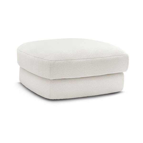 Baltos spalvos taburetė iš boucle Leonore – Bobochic Paris