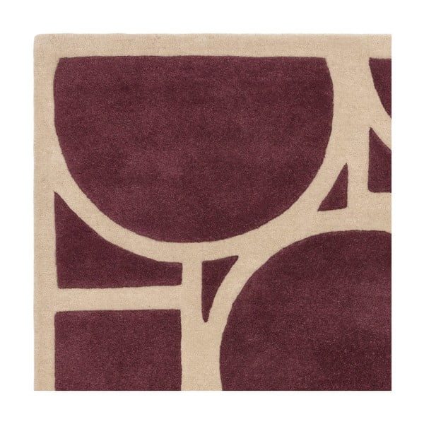 Iš vilnos kilimas tamsiai rudos spalvos 200x290 cm Metro Plum – Asiatic Carpets-image-1