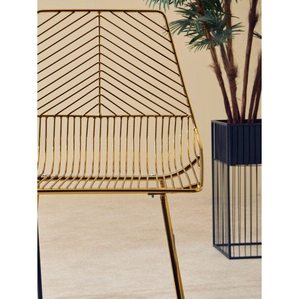 Auksinės spalvos iš metalo baro taburetė District – Premier Housewares-image-4