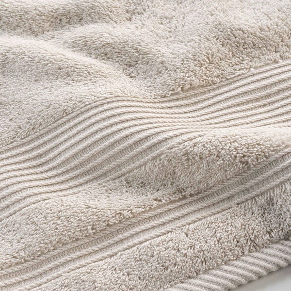Smėlio spalvos iš frote audinio iš medvilnės vonios rankšluostis 70x130 cm Tendresse – douceur d'intérieur-image-3