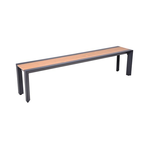 Metalinis sodo suoliukas tamsiai pilkos spalvos/rudos spalvos Silea – Garden Pleasure