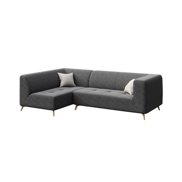 Tamsiai pilka kampinė sofa MESONICA Toro, kairysis kampas-image-2