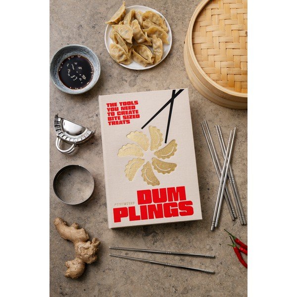 Smėlio spalvos valgymo lazdelių rinkinys iš nerūdijančio plieno 4 žmonėms The Essentials - Dumpling Tools – Printworks-image-1