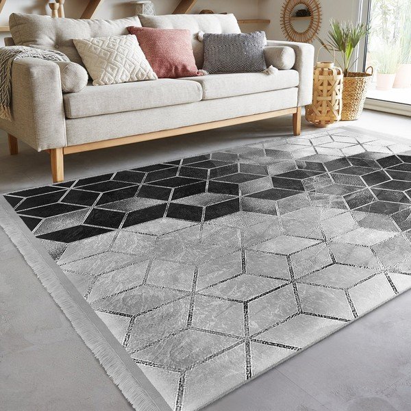 Pilkas kilimas 80x150 cm - Mila Home-image-2