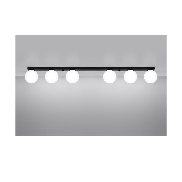 Juodos spalvos lubinis šviestuvas ø 12 cm su stiklo gaubtu Umerta – Sollux-image-2