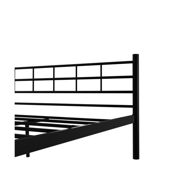 Iš metalo dvigulė lova juodos spalvos su lovos grotelėmis 160x200 cm K70 – Kalune Design-image-4