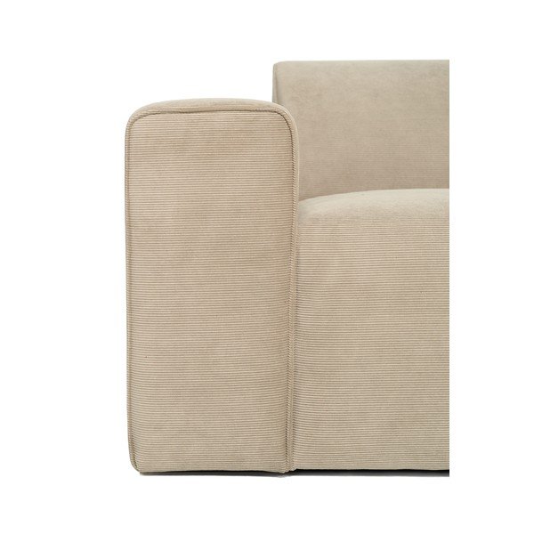 Smėlio spalvos aksominės sofos modulis Scandic Sting, 124 cm, kairysis kampas-image-4