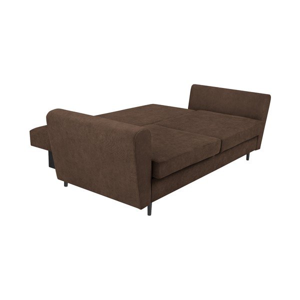 Rudos spalvos trijų vietų sofa-lova su saugykla "Cosmopolitan Design Lyon-image-4