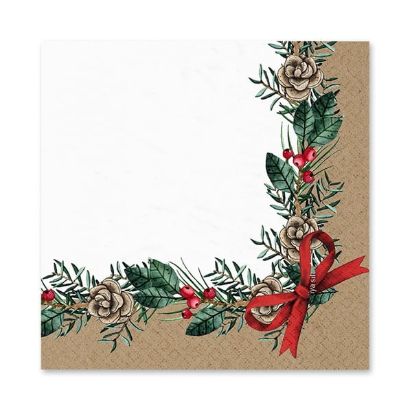 Servetėlės 20 vnt. 33x33 cm Christmas Bow – Homéa