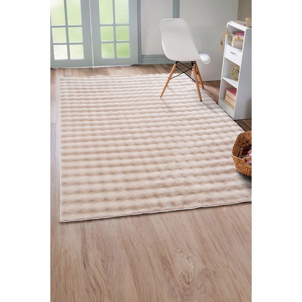 Skalbiamas kreminės spalvos kilimas 80x150 cm Bubble Emarald – Mila Home-image-1