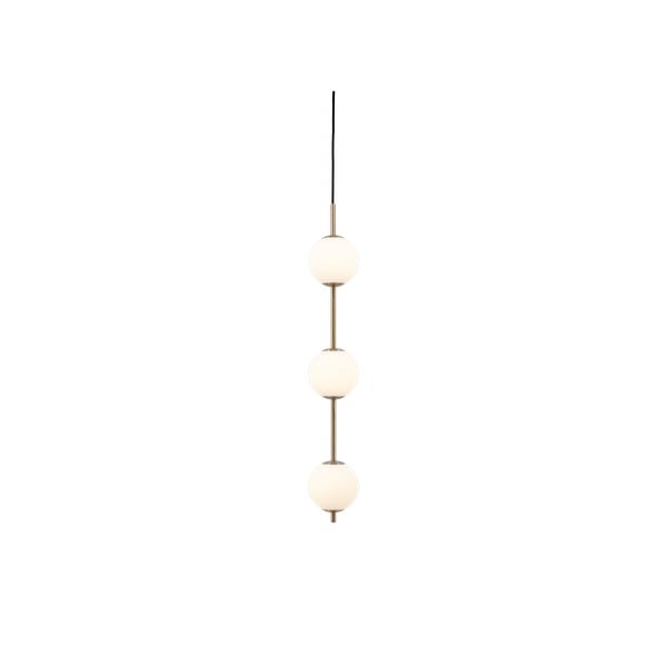 Žalvario spalvos iš metalo kabantis šviestuvas LED ø 12 cm su stiklo gaubtu Audrey – UMAGE