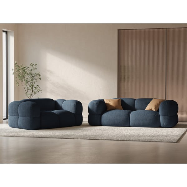 Tamsiai mėlynos spalvos sofa 210 cm Loretto – Cosmopolitan Design-image-1