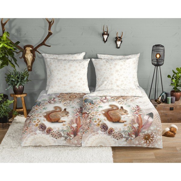 Balta flanelinė patalynė viengulė lovai 140x200 cm - HIP-image-1