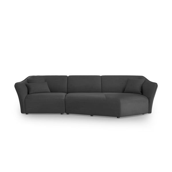 Iš boucle kampinė sofa tamsiai pilkos spalvos Tokyo – Cosmopolitan Design