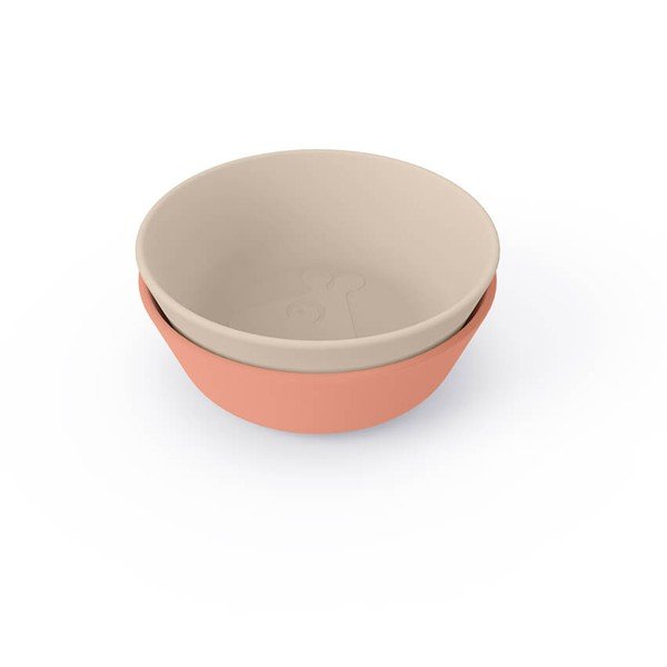 Oranžiniai ir smėlio spalvos vaikiški dubenėliai, 2 vnt. ø 13,5 cm Raffi - Done by Deer-image-2