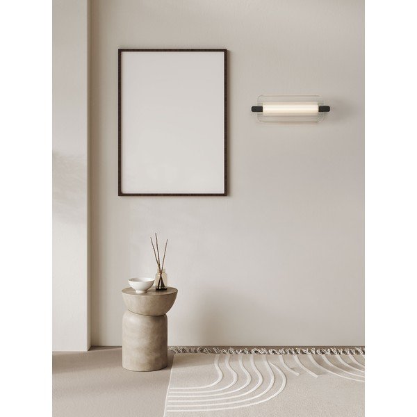 Matinės juodos spalvos iš stiklo sieninė lempa LED Emery – Nova Luce-image-4
