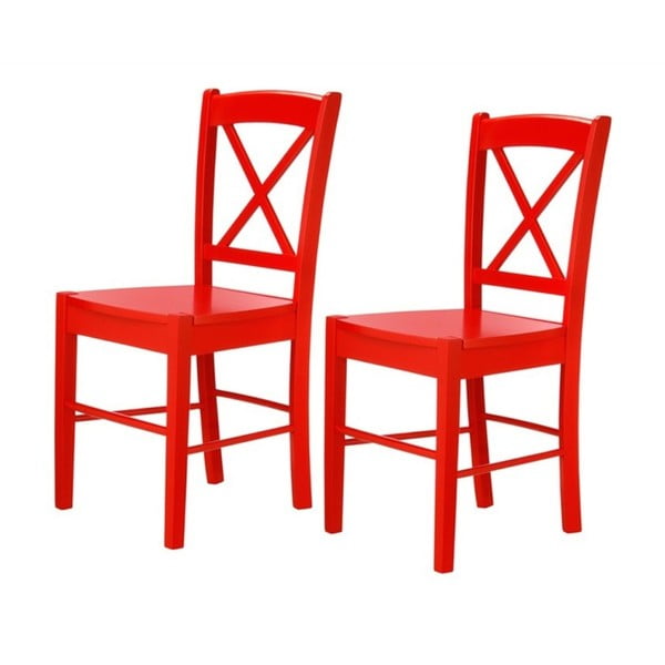 2 raudonų kėdžių rinkinys "Støraa Trento Cross